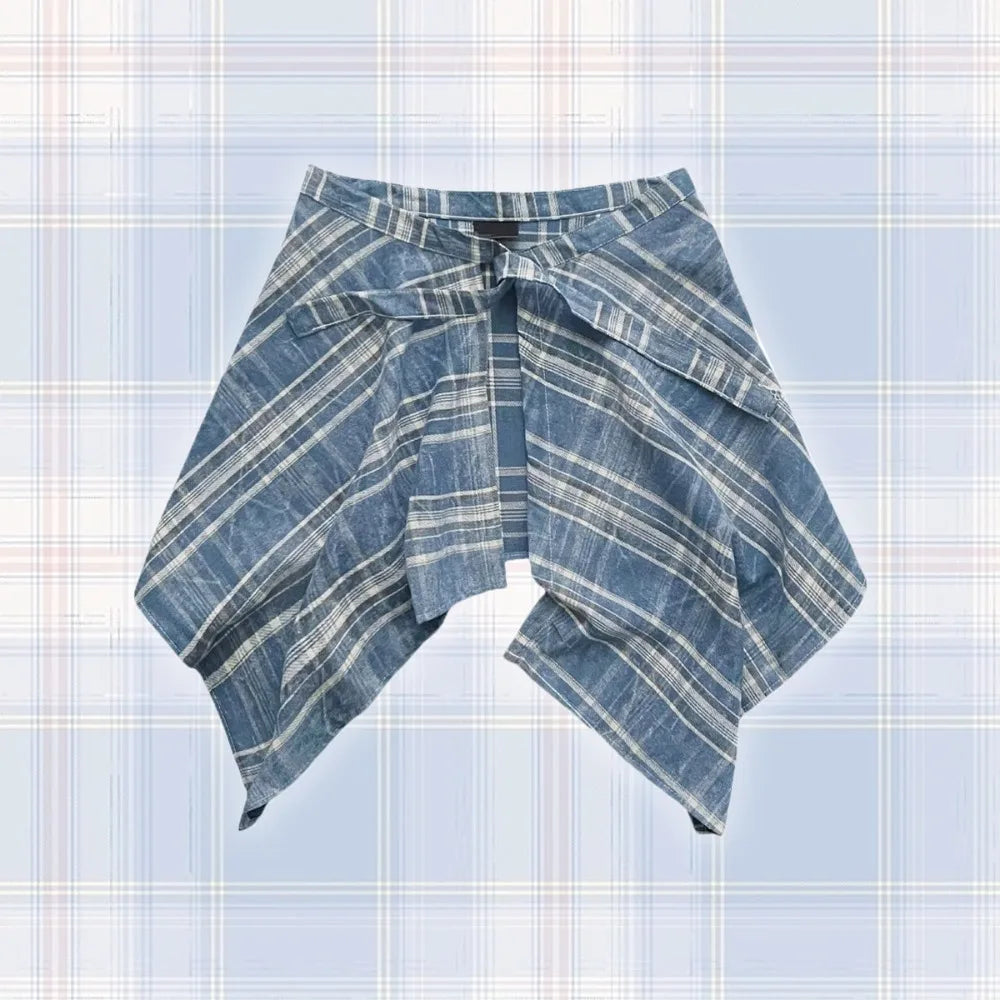 Checkered Hip Cover Scarf Belts