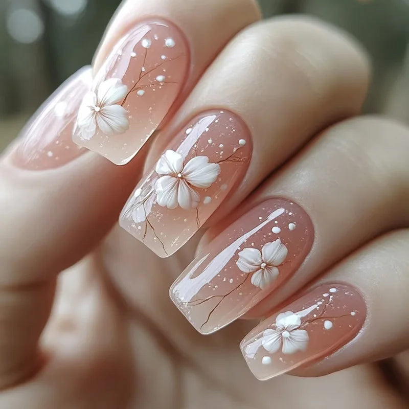 24pc Short Ballet Press on Nails