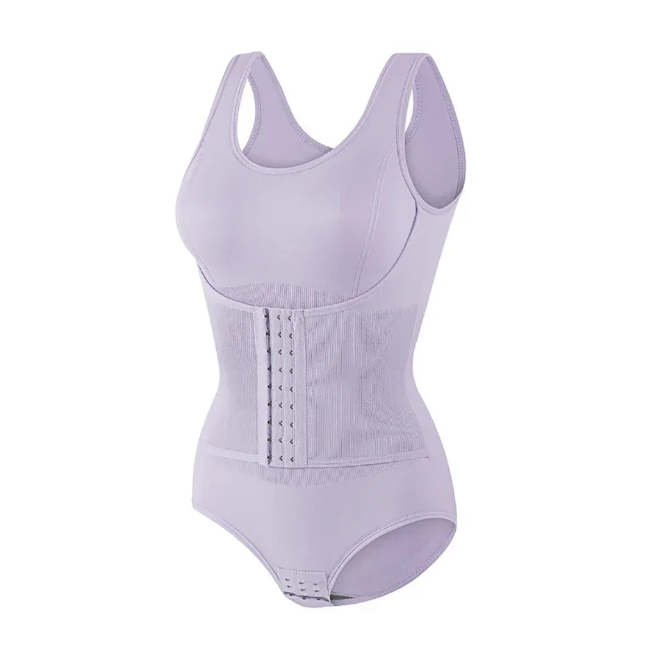 New Bodysuit Shapewear with Zipper Belt