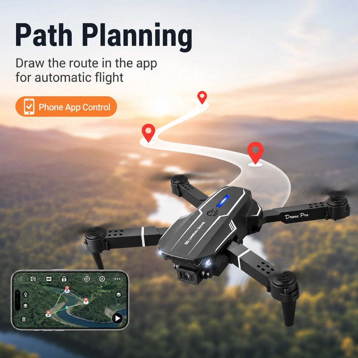ZNLYRION S101 Foldable RC Drone 4K HD Dual Camera