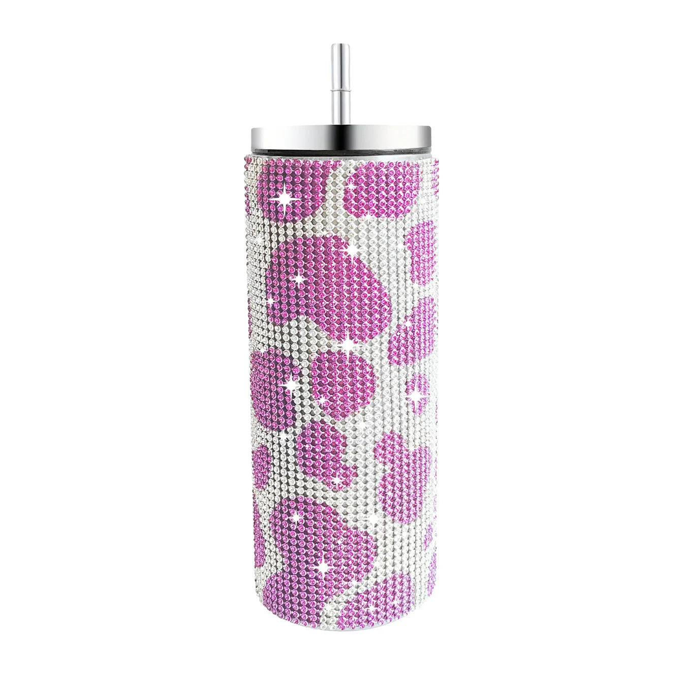 Diamond Stainless Steel Tumbler with Straw