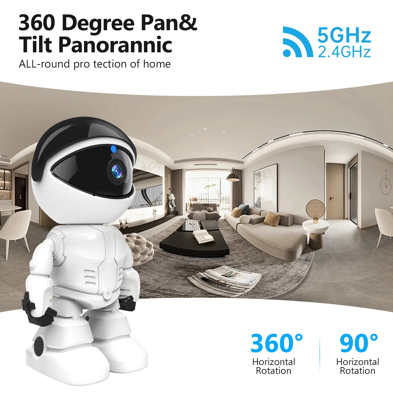 Noahtec Robot Camera Wifi 3MP Indoor Home Security Camera