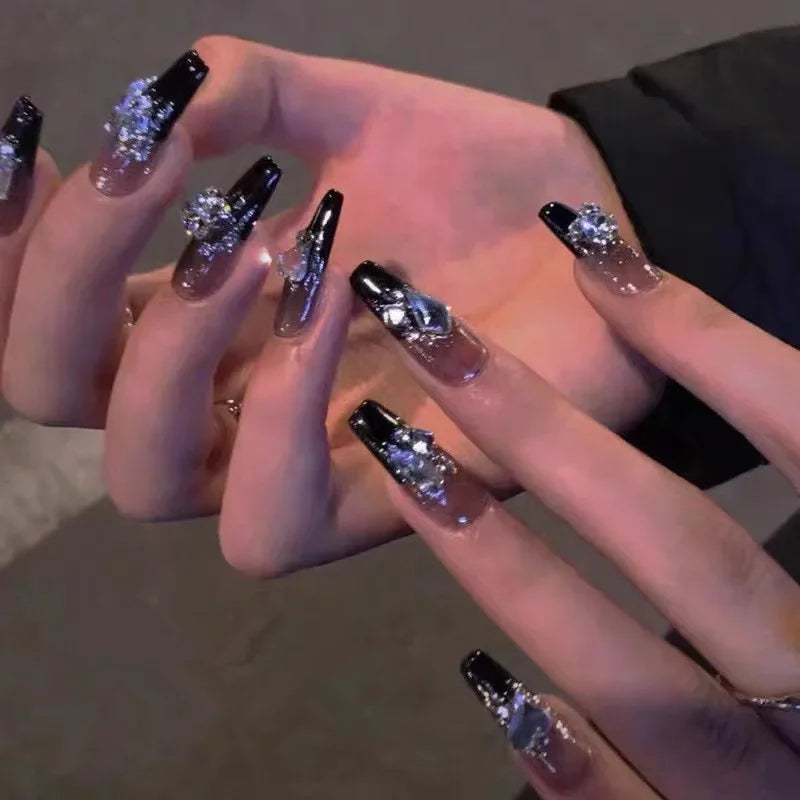 24Pcs French Gradient Ballet Press on Nails