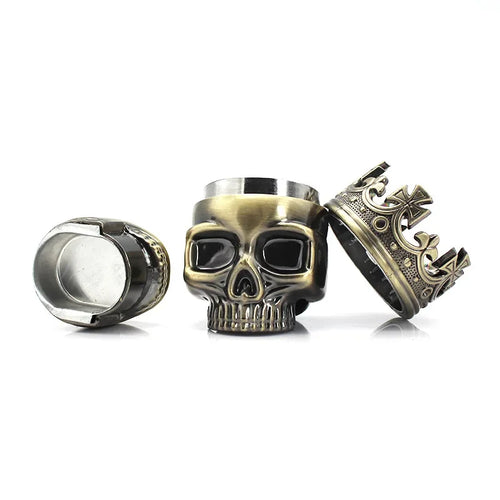 3 Layer Classic King Skull Tobacco Herb Spice Grinder