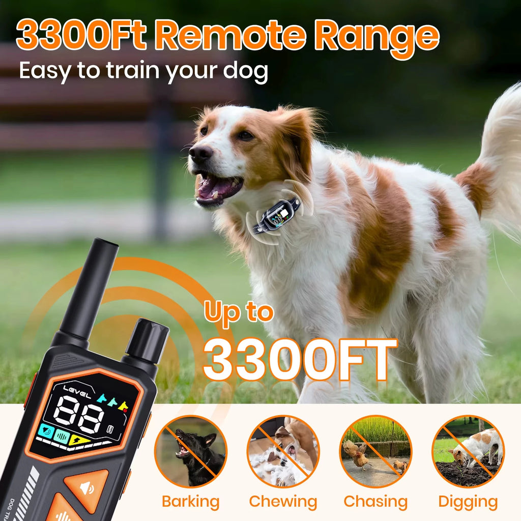 AI Electric Collar for 10-120lbs Dogs