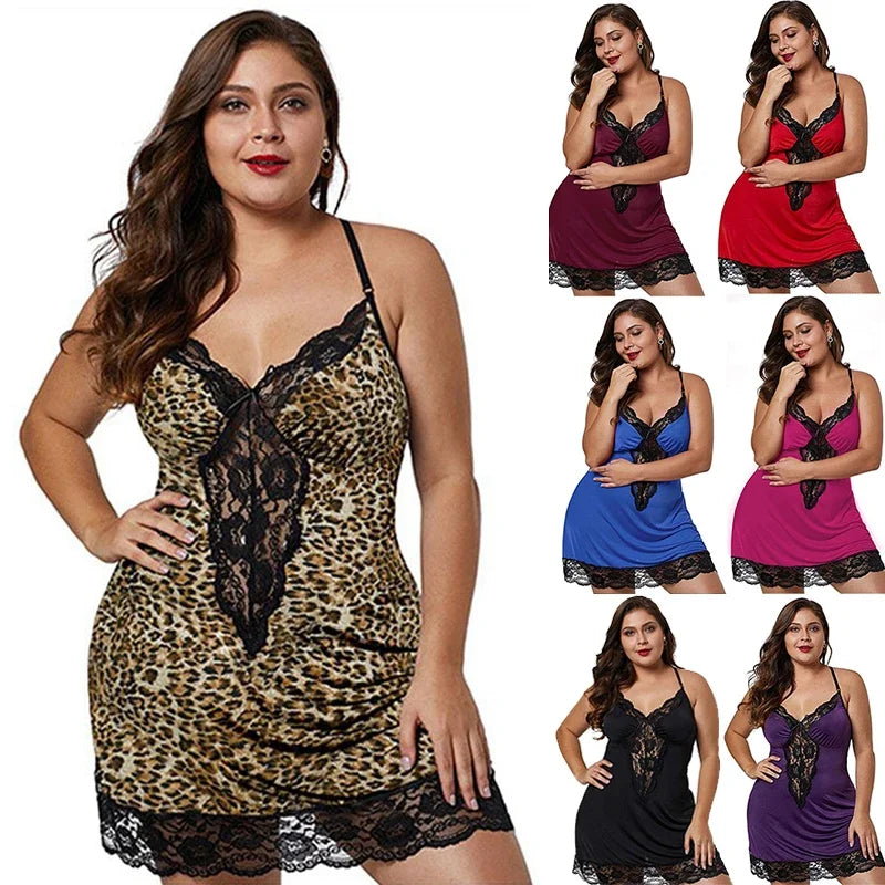 Spaghetti Straps Lace Nightgown