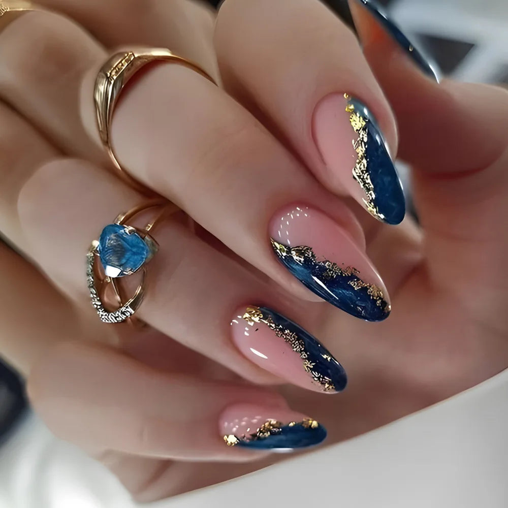 24Pcs Almond Press on Nails