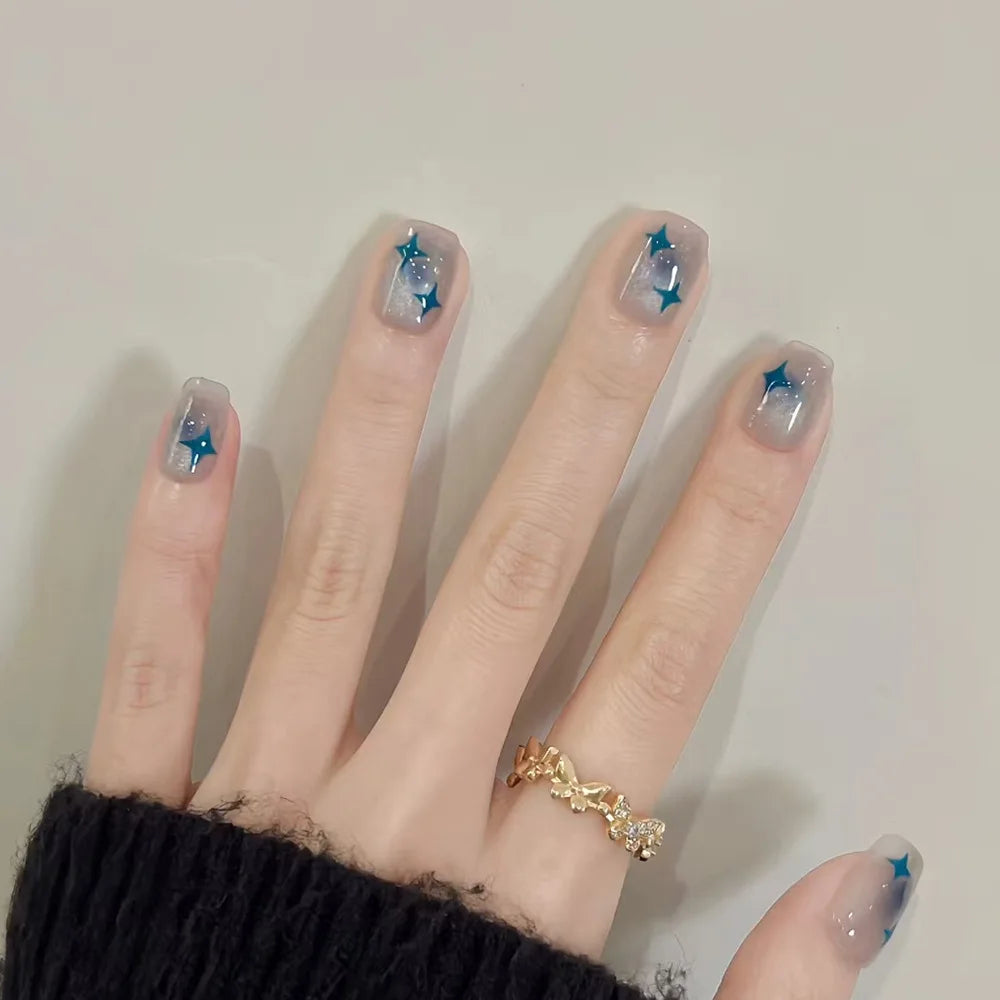 24Pcs French Gradient Ballet Press on Nails