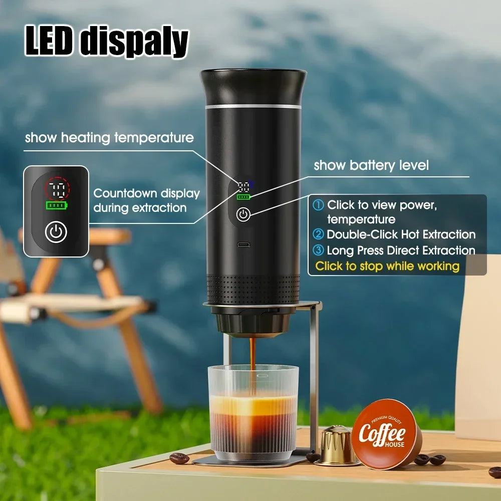 DENOKIN Portable Espresso Coffee Machine With Digital Display
