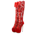 Hollow Out Over The Knee Boots