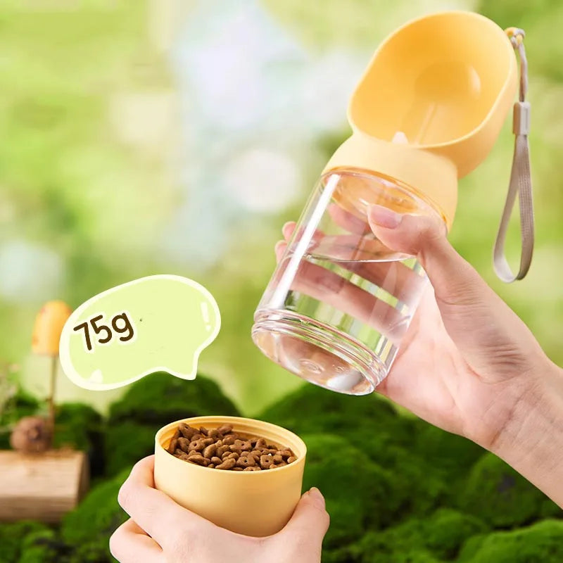 Outdoor Portable 2-in-1 Dog Water Bottle & Food Container