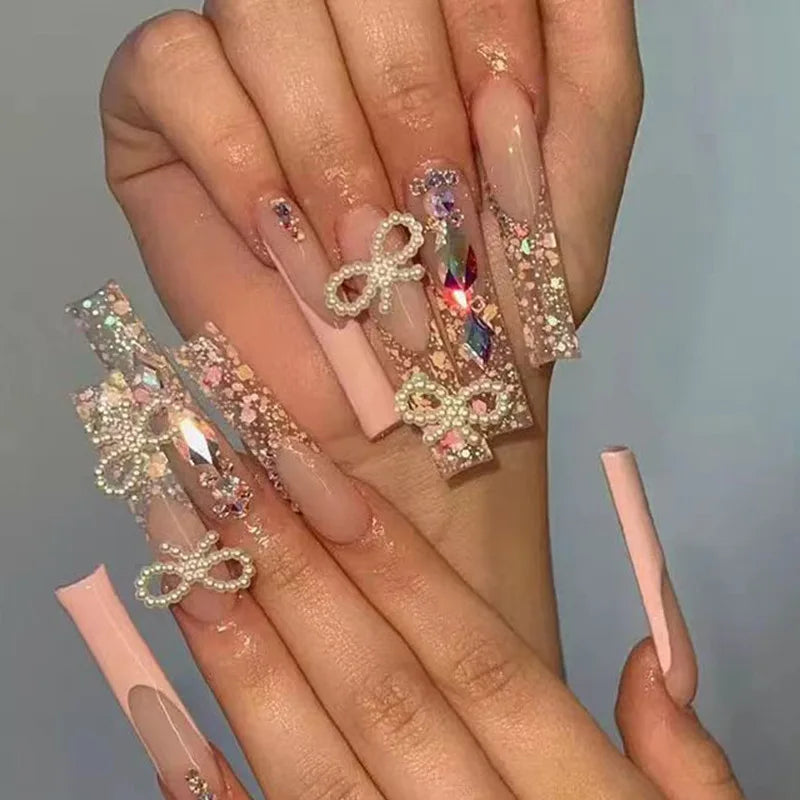 24Pc Long Coffin Press on Nails