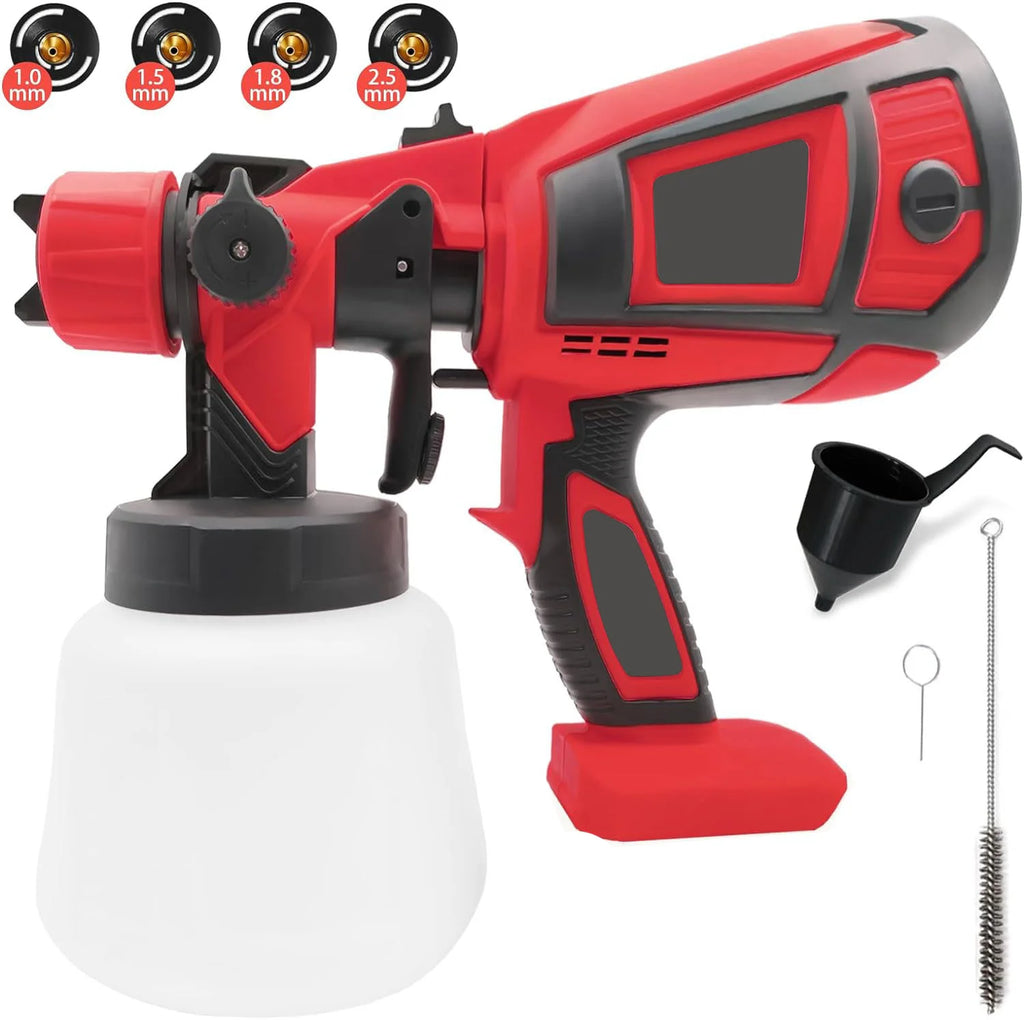HVLP Paint Sprayer Compatible with Milwaukee 18V Battery