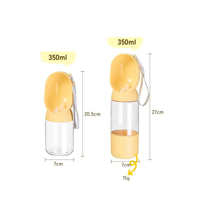 Outdoor Portable 2-in-1 Dog Water Bottle & Food Container