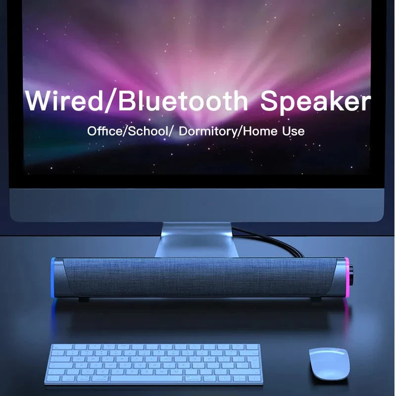 4D Computer Speaker Bar Stereo Sound Subwoofer Bluetooth Speaker