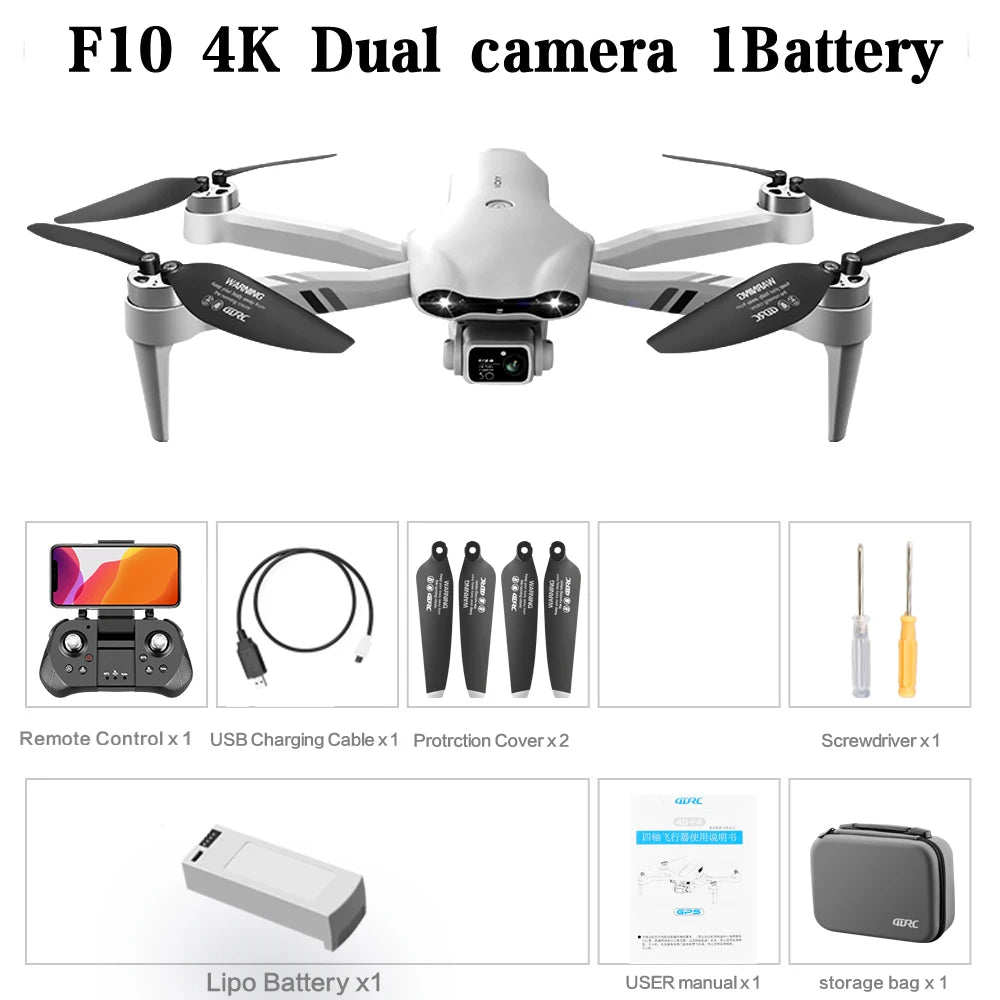 4DRC F10 RC Drone GPS 6K HD Dual Camera