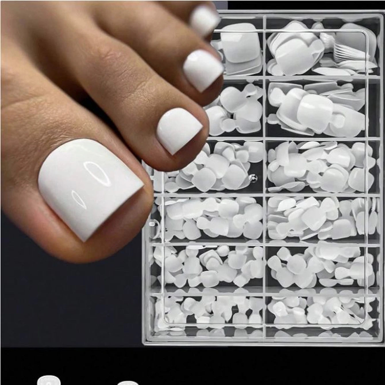 120PCS/PCS  Women's White Press On Nail