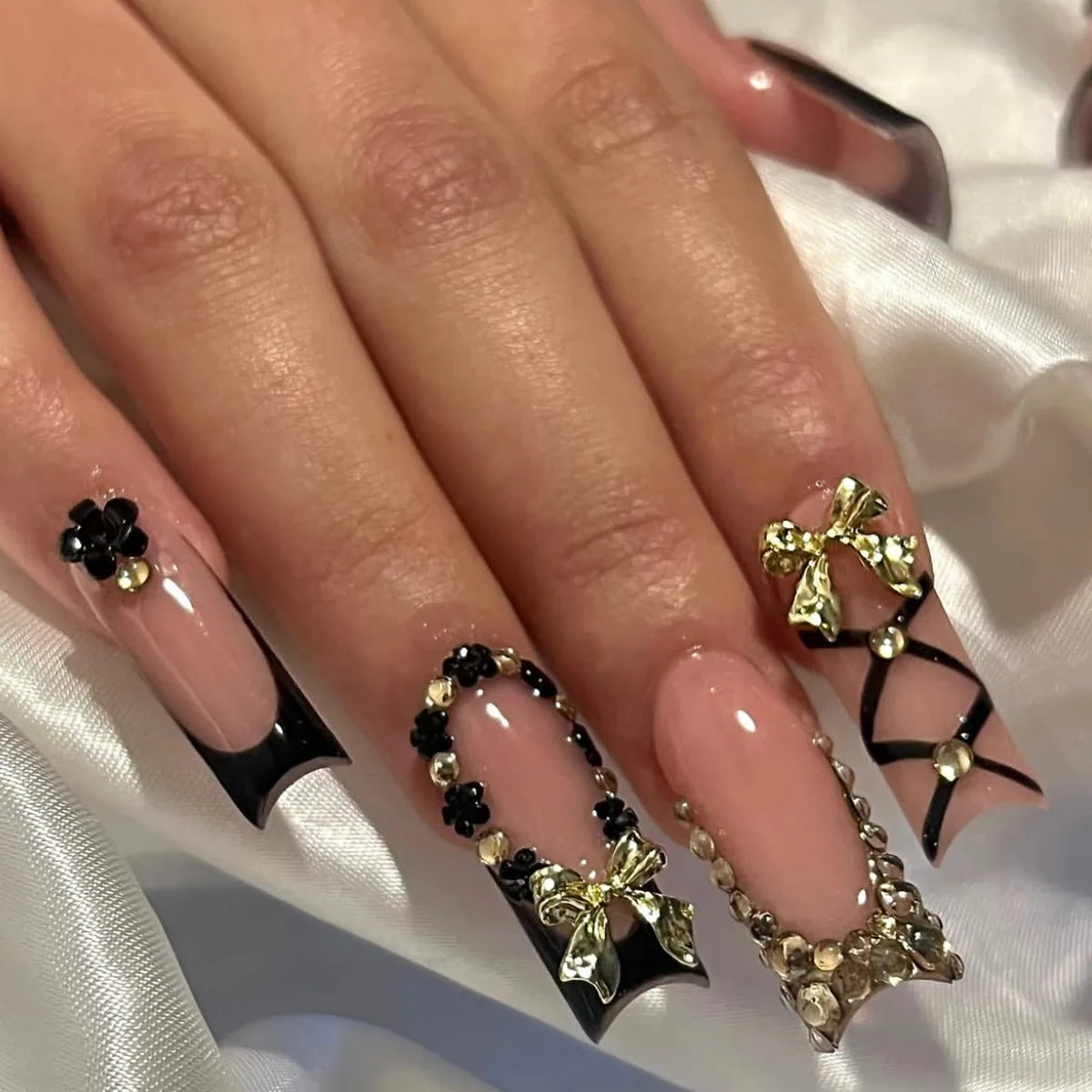 24pcs Long Ballet Press On Nails