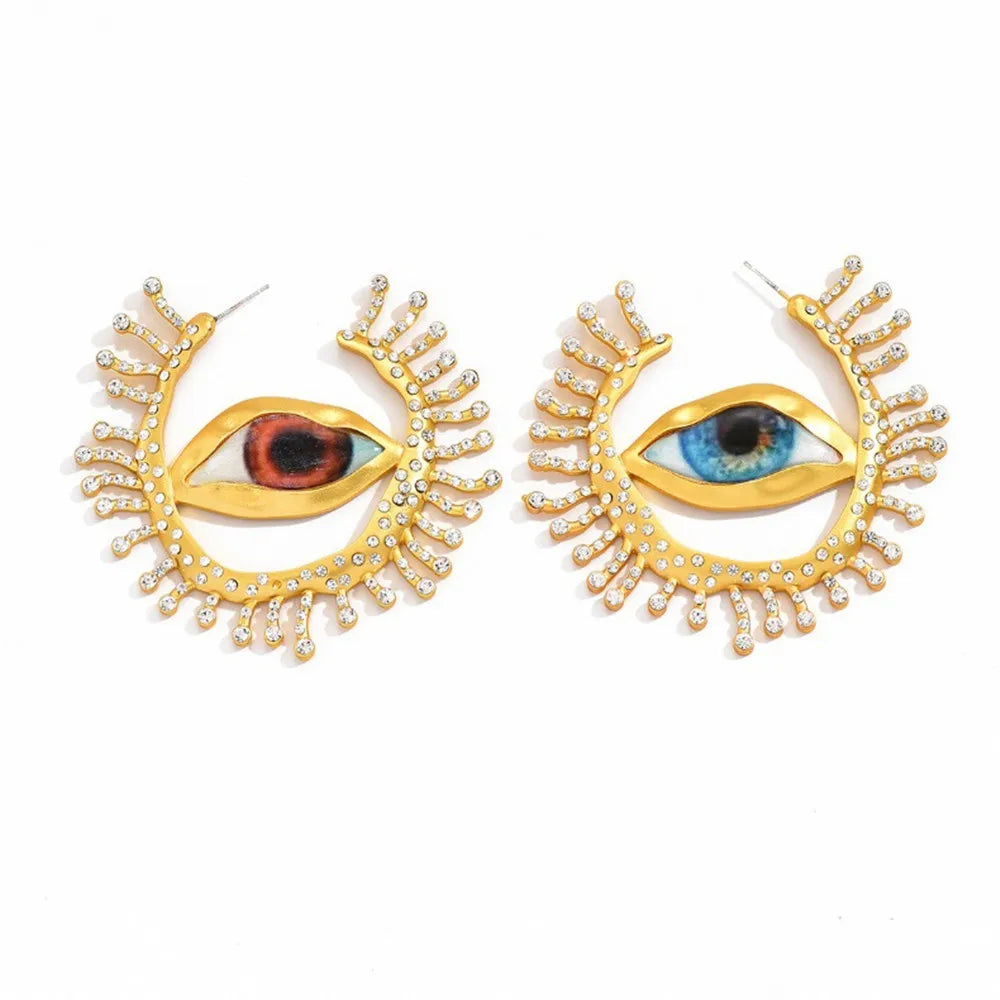 Baroque Style Vintage Big Eye Dangle Earrings