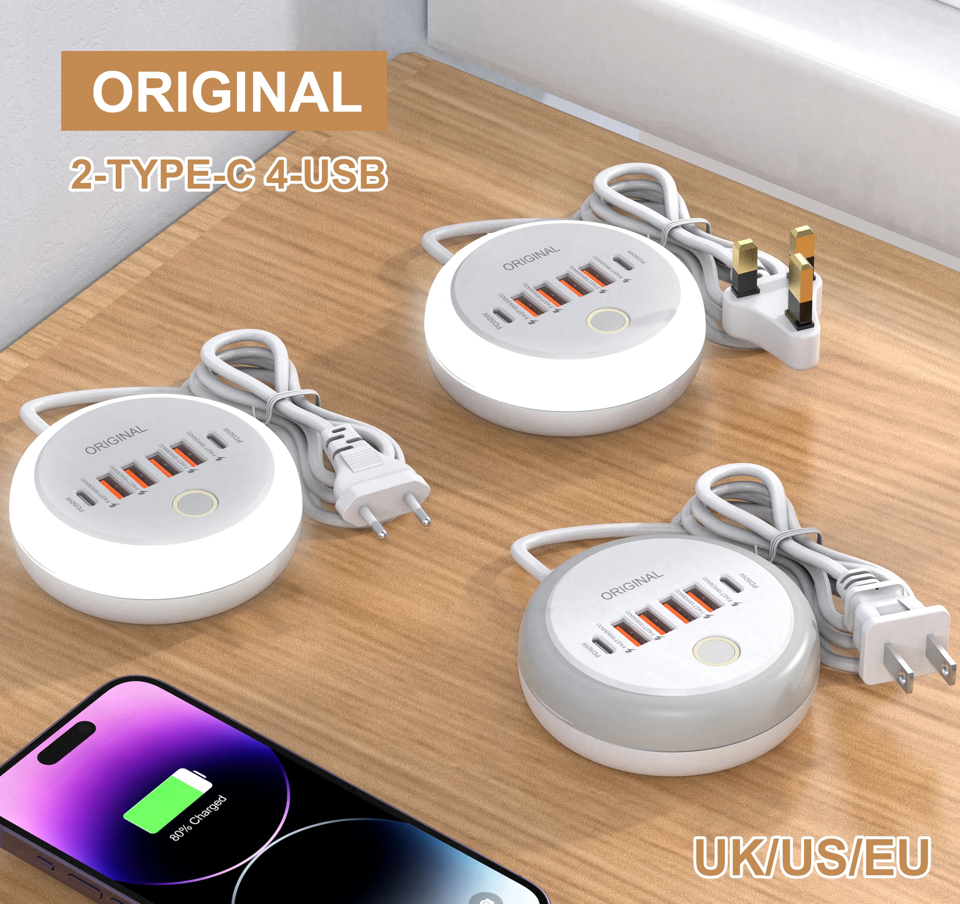 50W Multi Ports USB Charger Power Strip Socket