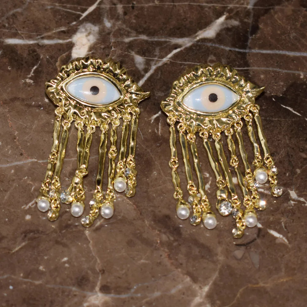 Baroque Style Vintage Big Eye Dangle Earrings