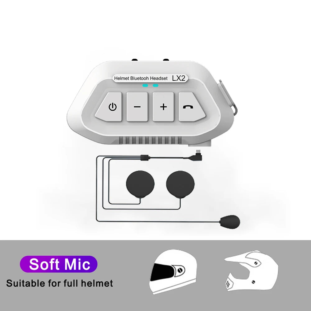 1200mAh Motorcycle Helmet Wireless Headset