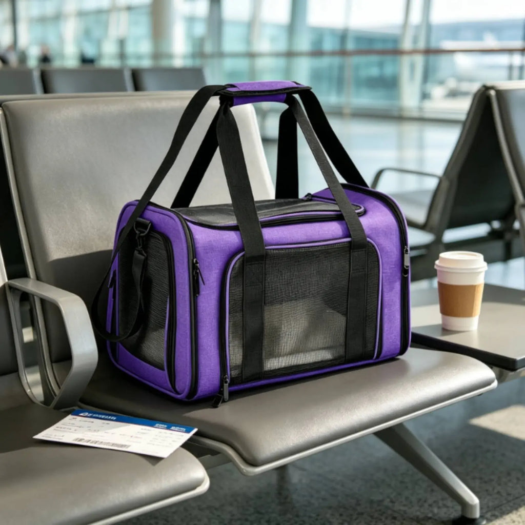 Mesh Pet Travel Carrier Foldable Soft Sided Pet Carrier