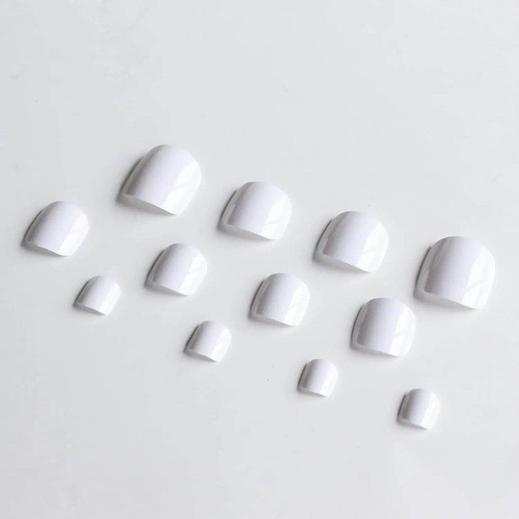 120PCS/PCS  Women's White Press On Nail