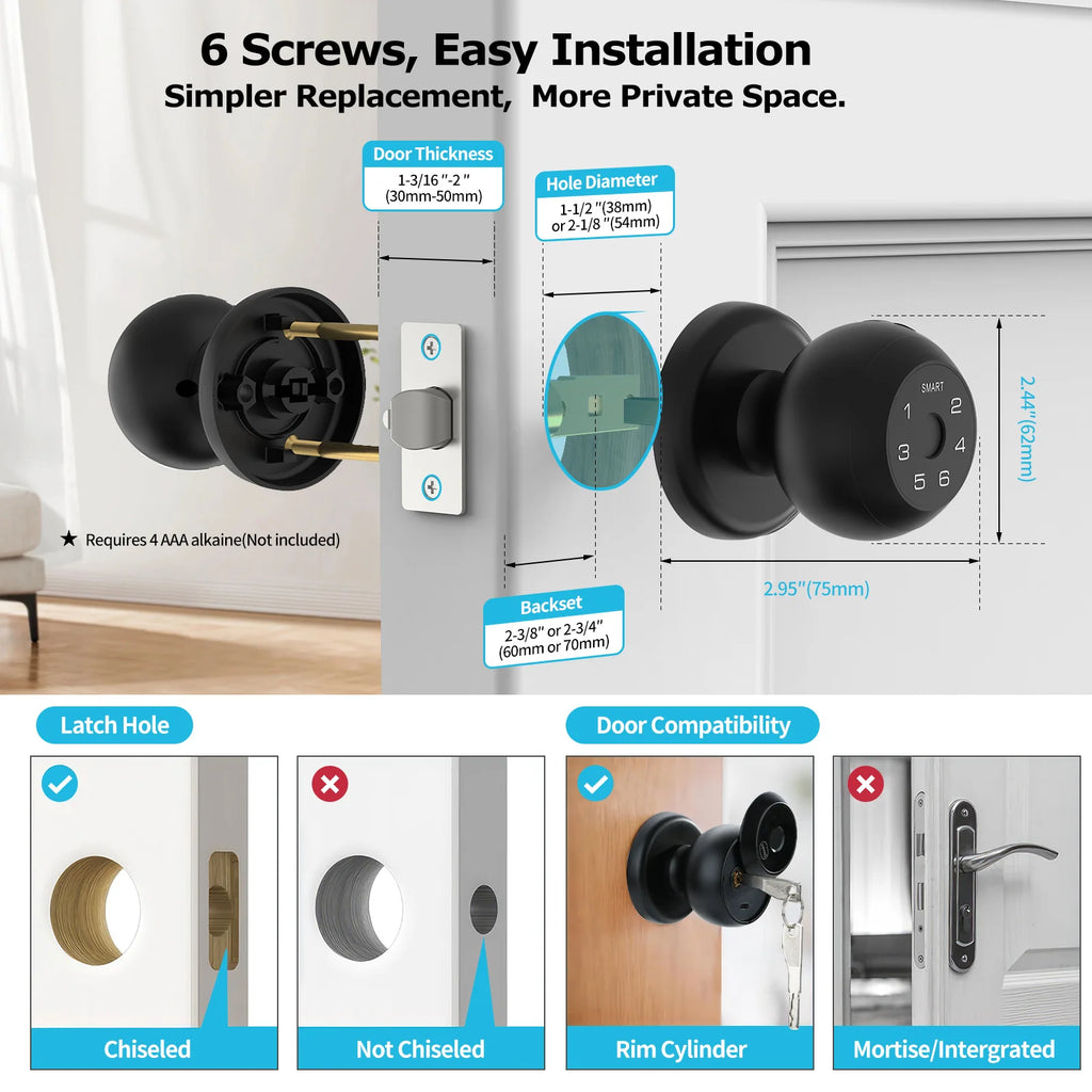 Smart Lock Fingerprint Door Lock App Control