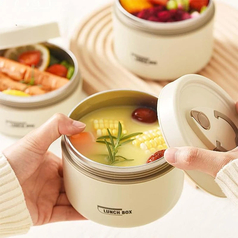 Portable Insulated Lunch Container Set with Thermal Lunch Box