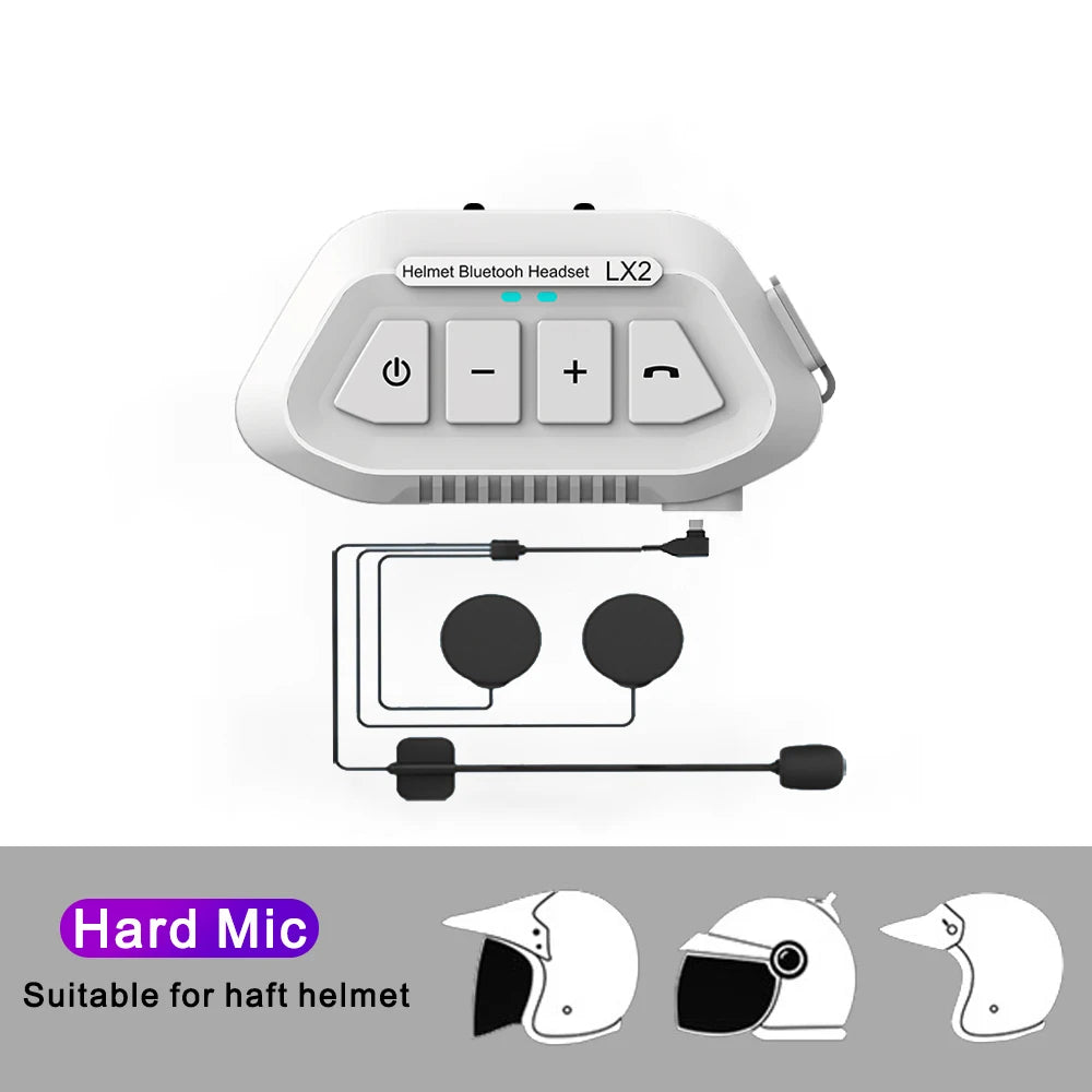 1200mAh Motorcycle Helmet Wireless Headset