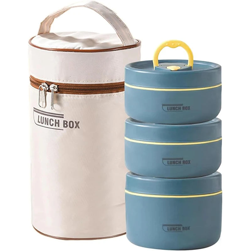 Portable Insulated Lunch Container Set with Thermal Lunch Box