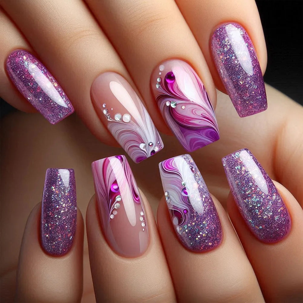 24pcs Simple Press on Nails