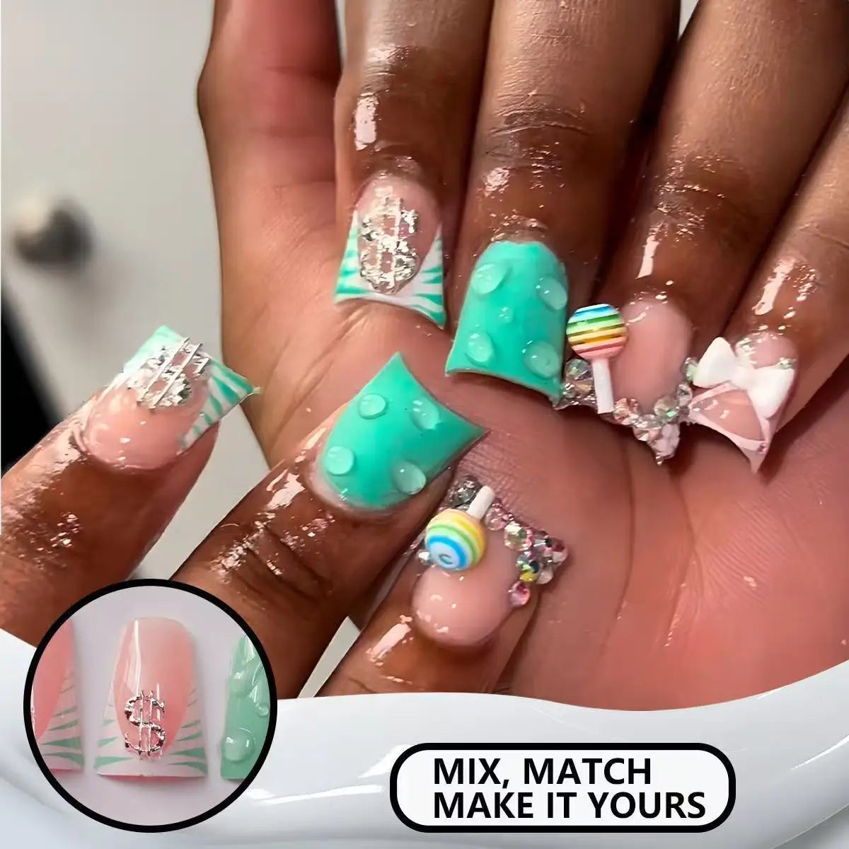 24pcs Press On Nails Variety of Styles