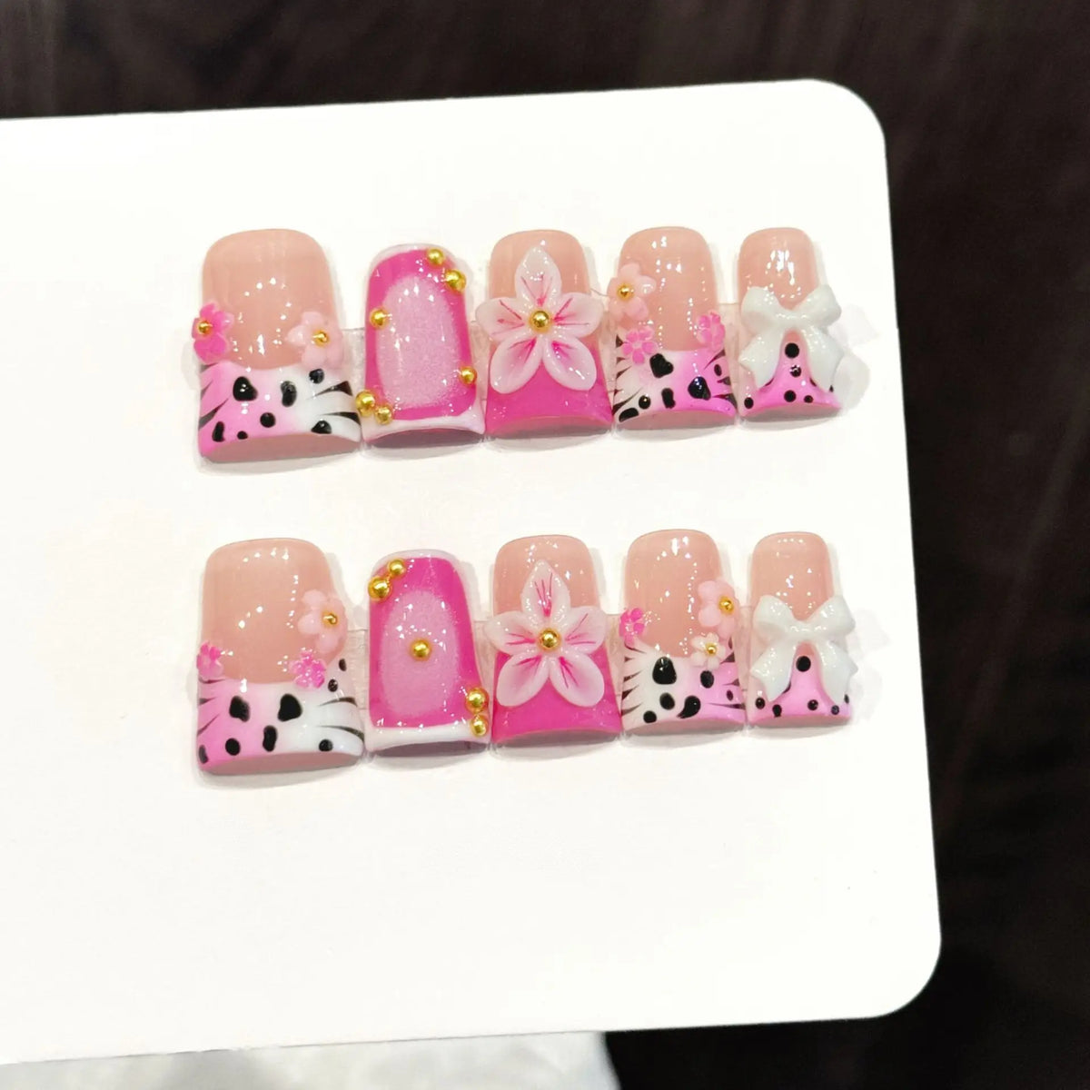 10pcs Ocean Style Duck Bill Press on Nails