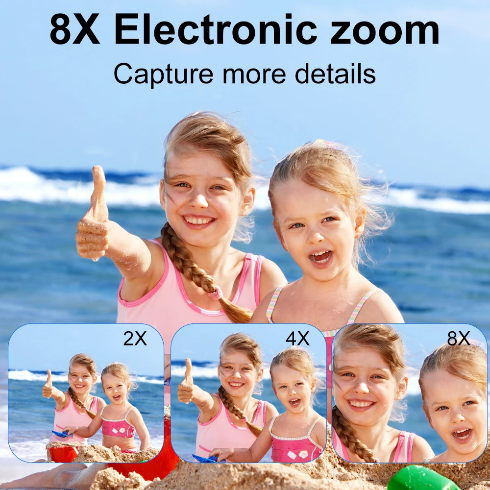 Digital Camera 8X Digital Zoom Vintage Vlog Video Recorder