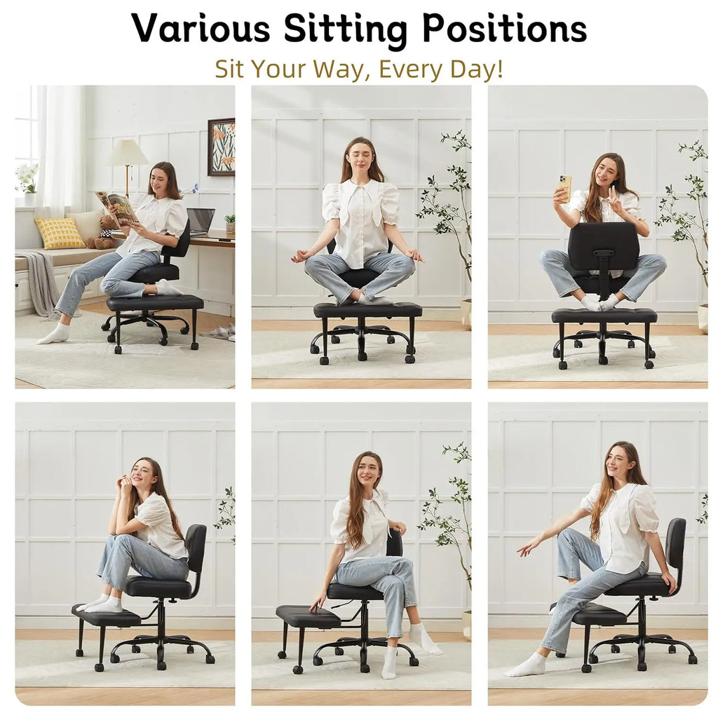 Ergonomic Cross Legged Desk Chair