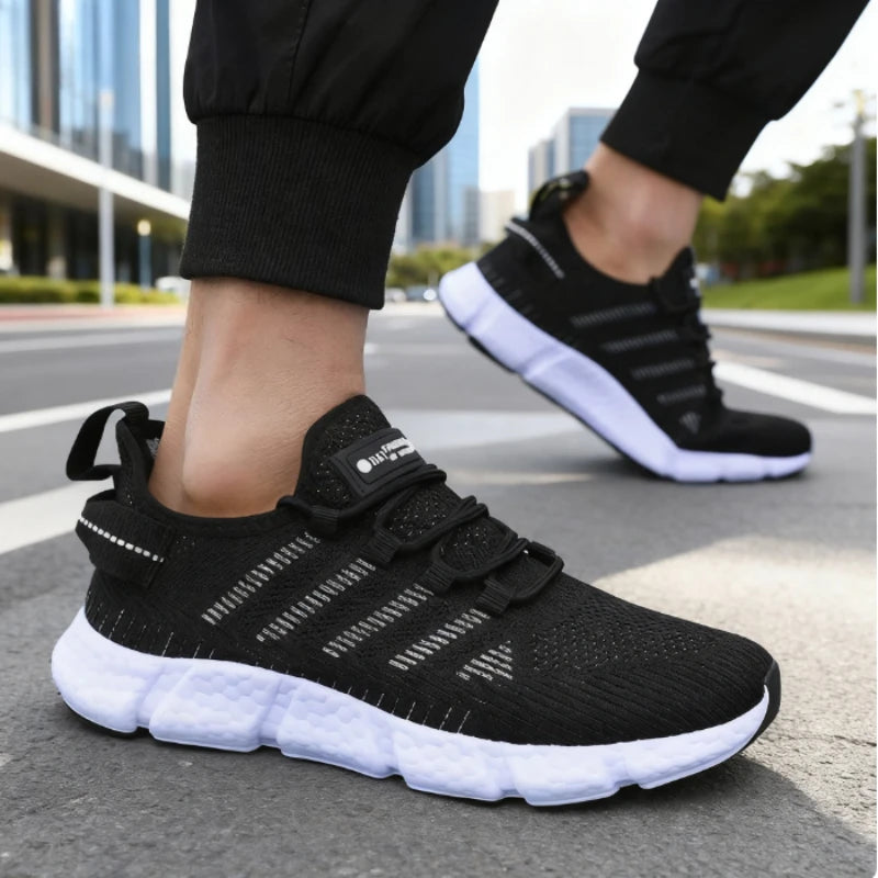 Lightweight Soft Soled Mesh Breathable Lace Up Casual Shoes