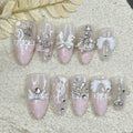 10pcs Musical Notes Pink Retro Press on Nails