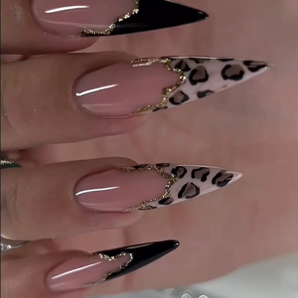 24Pcs Long Stiletto Press on Nails