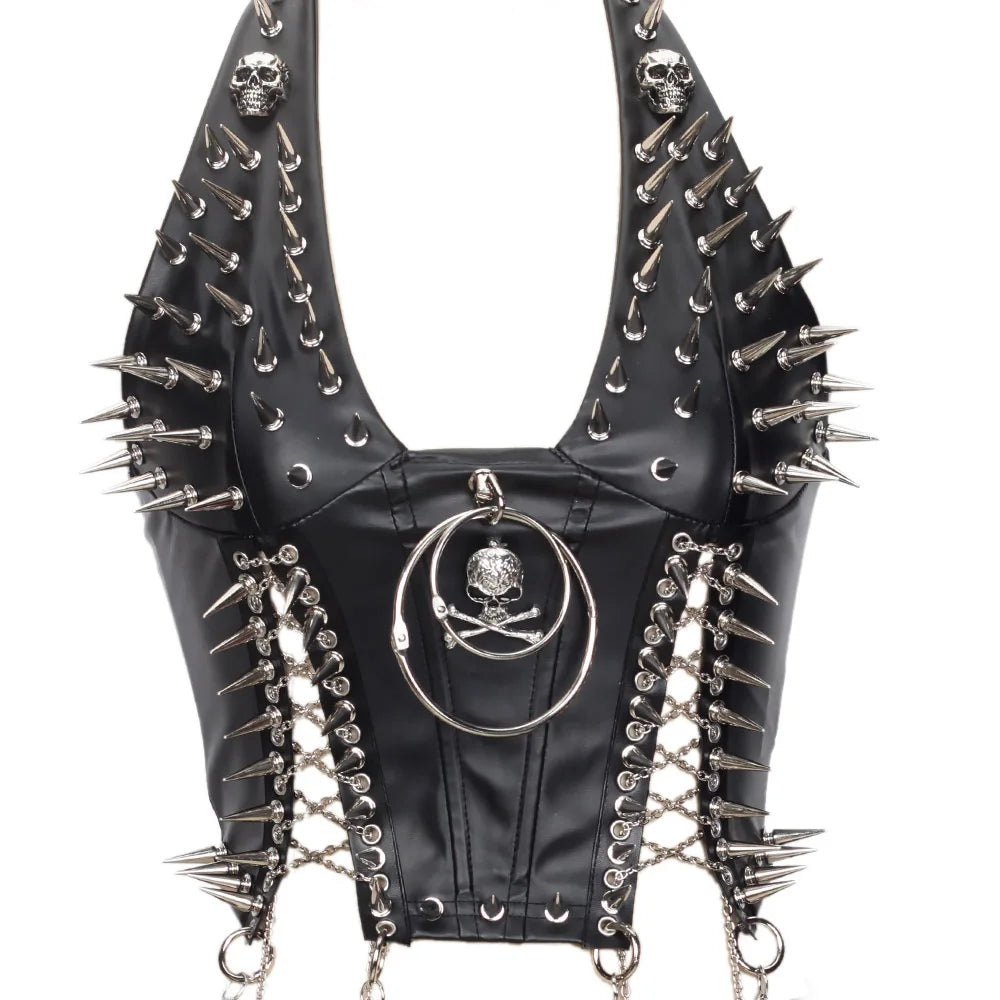 Gothic Boho Top with Spikes