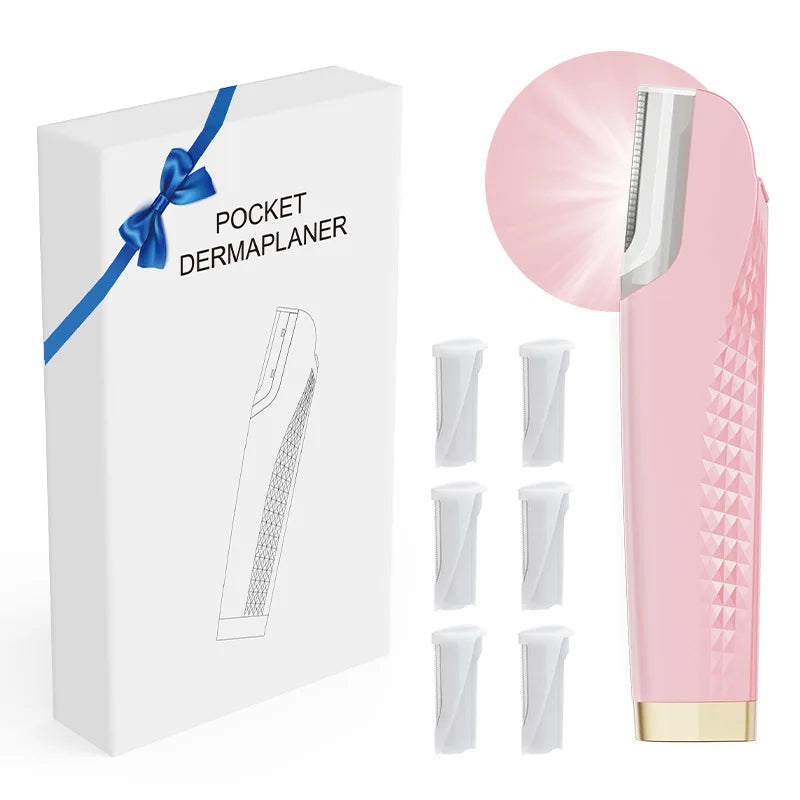 LED Sonic Rechargeable Dermaplane Razor with Light
