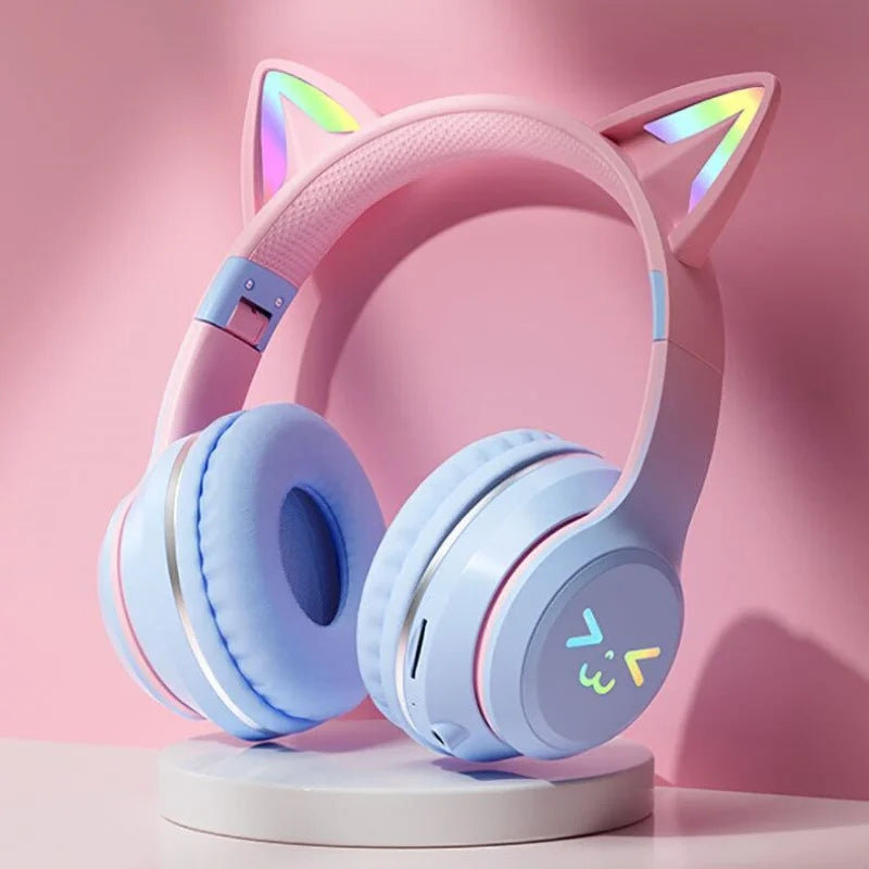 RGB Luminous Wireless Bluetooth Headphones With Microphone
