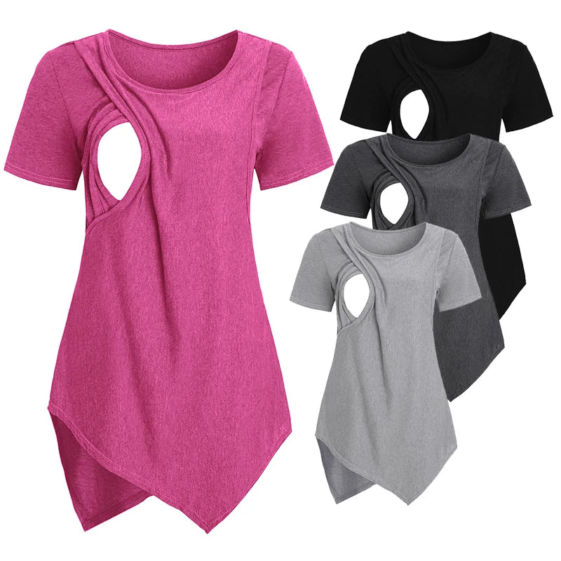 Women Maternity Casual Soft  Nursing Tops