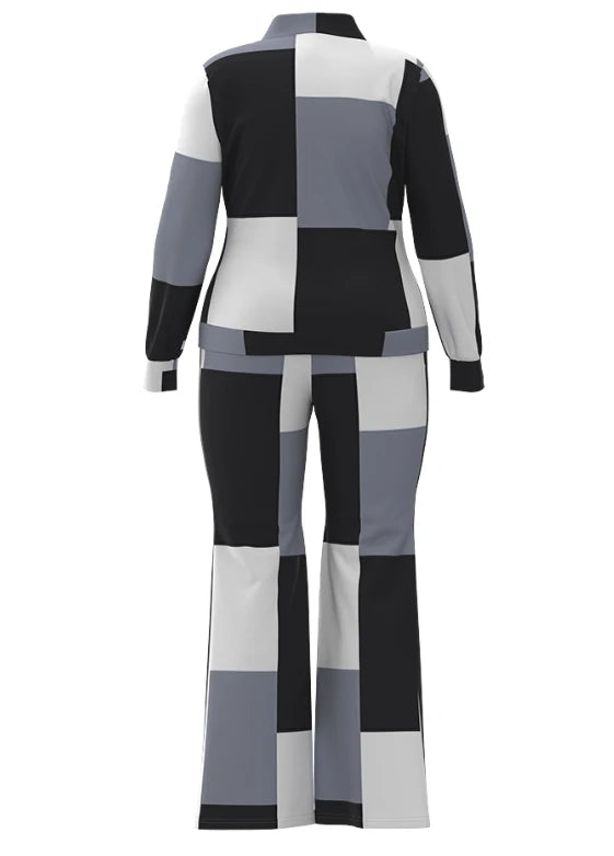 Two Piece Set Geometric Print