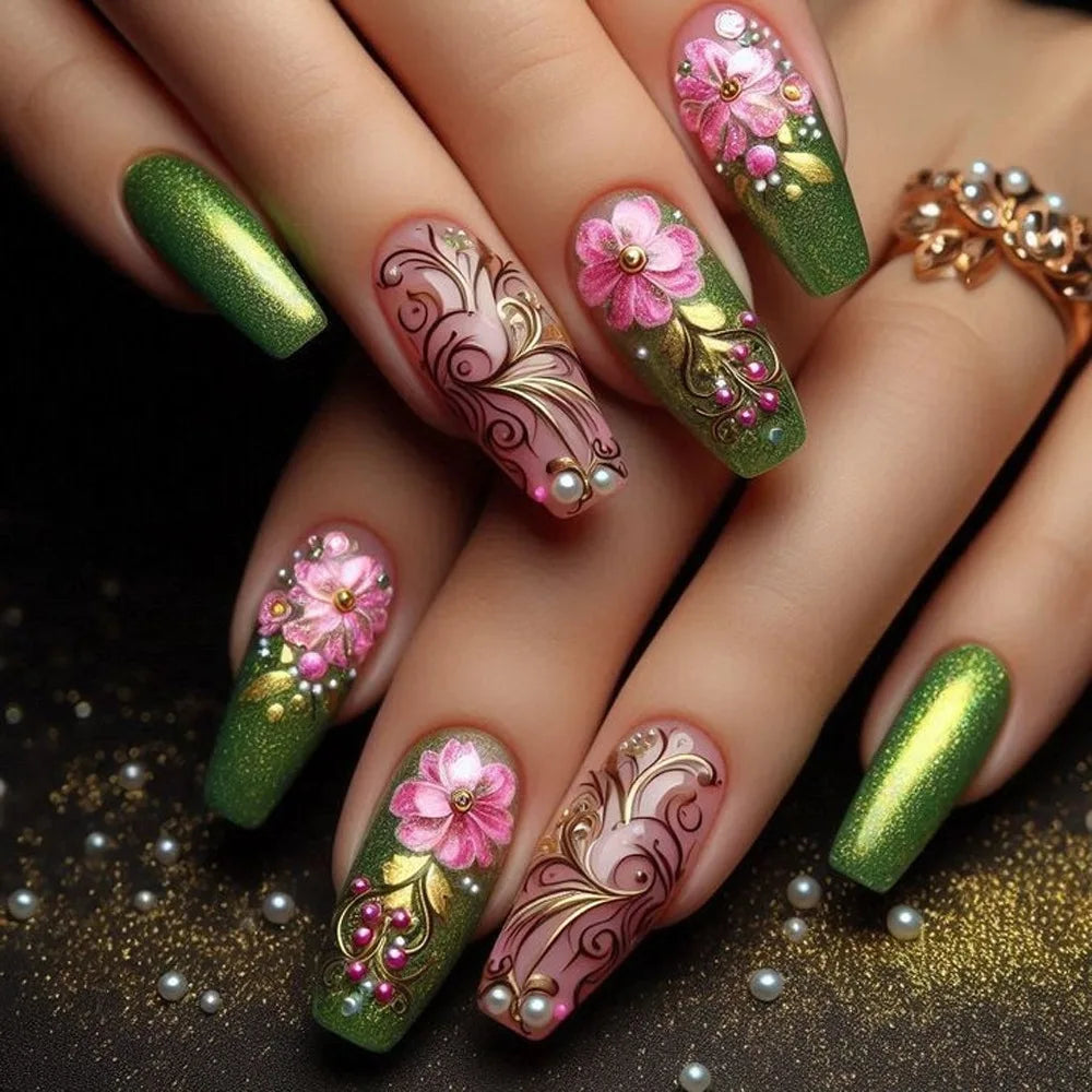 24pcs Simple Press on Nails