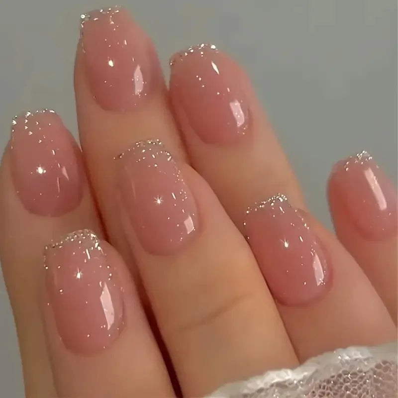 24pc Short Ballet Press on Nails