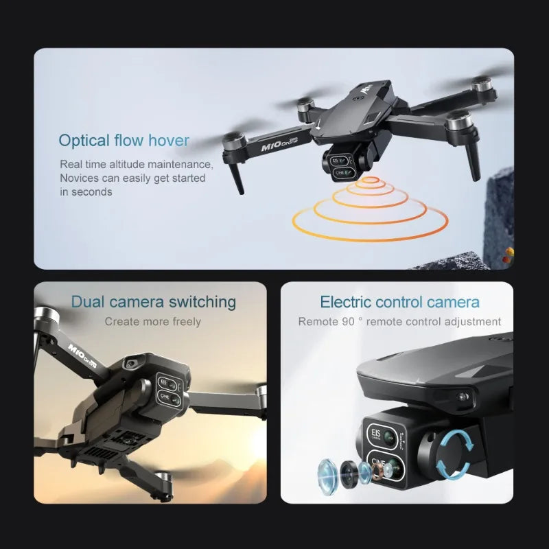 M10 Rc Drone 8K Professional HD Dual Camera With Screen