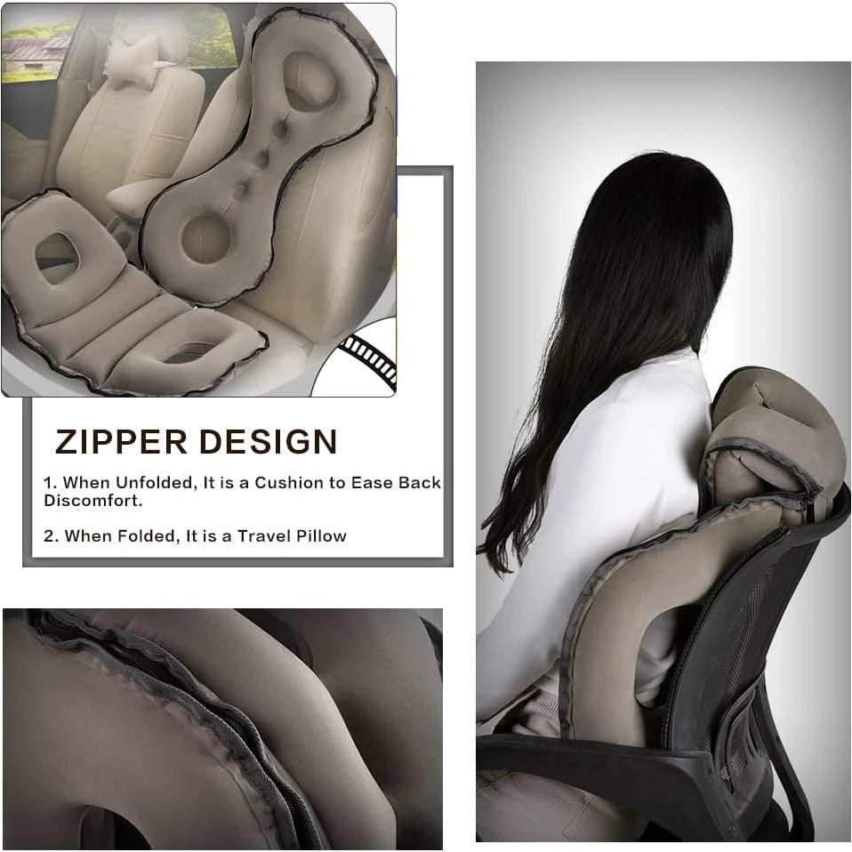 Inflatable Travel Pillow Portable Chin Support