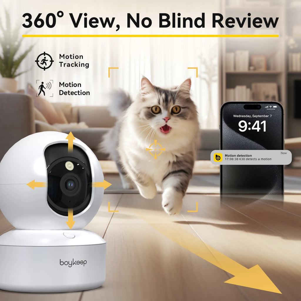 BoyKeep Smart Camera 2K Security Protection Nanny Cam
